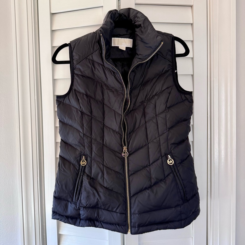 Michael Kors Black Quilted Puffer Vest